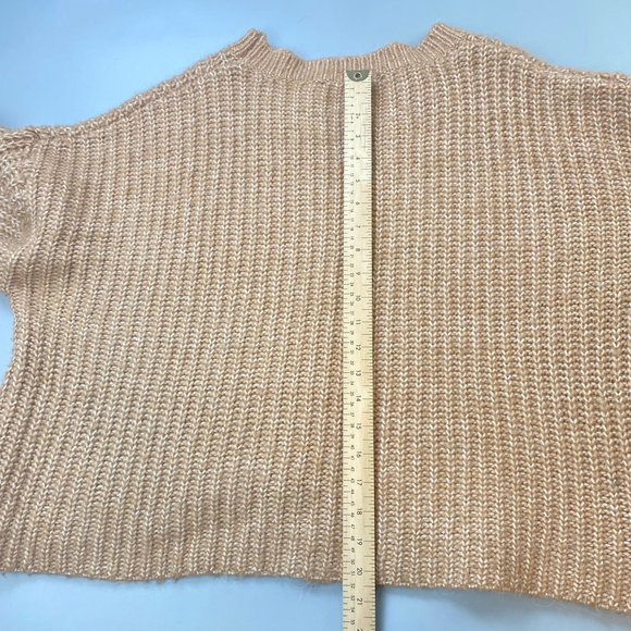 ZARA KNIT Sweater Women Small Chunky Knit Oversized Soft Girl Crop Asymmetrical - Picture 13 of 13